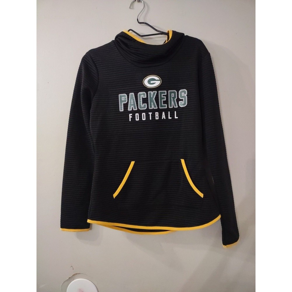 NFL Team Apparel Womens S Pullover Long Sleeve Athletic Hoodie Sweatshirt Black